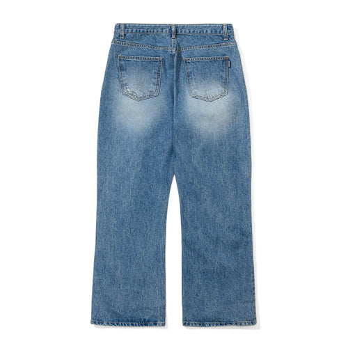 Flare Relaxed Fit Denim Pants Vintage Blue