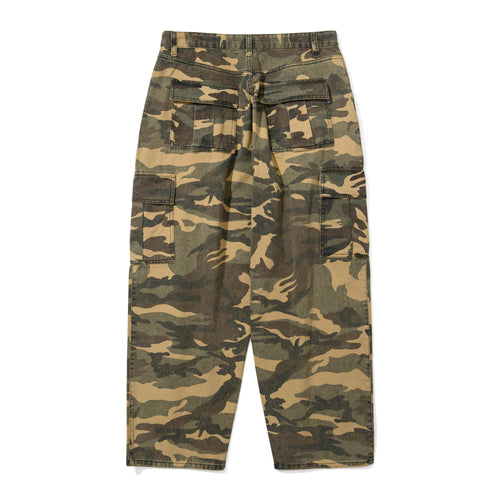 Cargo Loose Fit Cotton Pants Woodland Camo