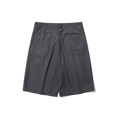 Bermuda Twotuck Loose Fit Slacks Shorts Gray