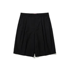 Bermuda Twotuck Loose Fit Slacks Shorts Black