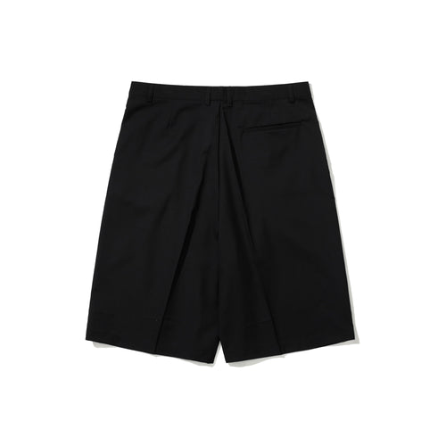 Bermuda Twotuck Loose Fit Slacks Shorts Black