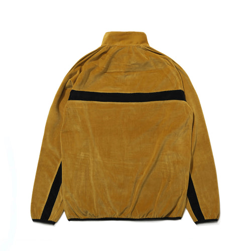 Logo Velour Line Pullover Mustard