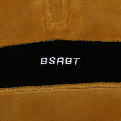 Logo Velour Line Pullover Mustard