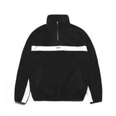 Logo Velour Line Pullover Black