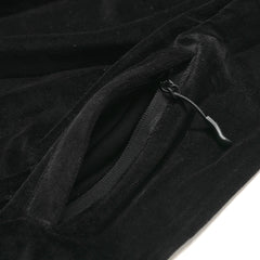 Logo Velour Line Pullover Black