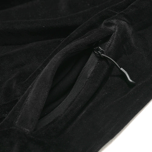 Logo Velour Line Pullover Black