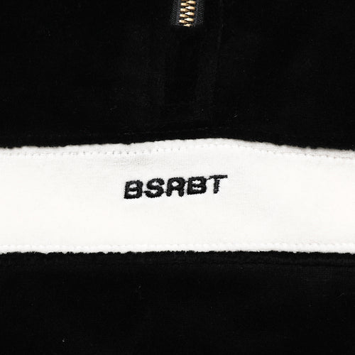 Logo Velour Line Pullover Black