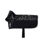 Gloss Panel Pet Rain Coat Black