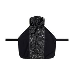 Gloss Panel Pet Rain Coat Black