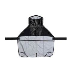 Gloss Panel Pet Rain Coat Black