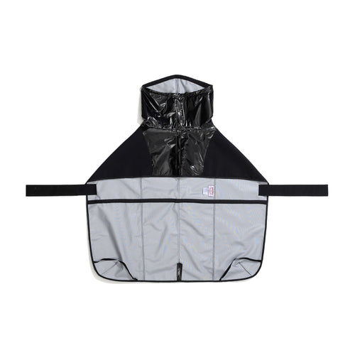 Gloss Panel Pet Rain Coat Black