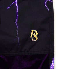 Dsxbr 2Nd Velvet Wide Box Pants Purple Thunder Black