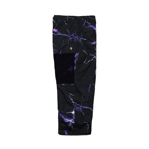 Dsxbr 2Nd Velvet Wide Box Pants Purple Thunder Black