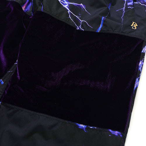 Dsxbr 2Nd Velvet Wide Box Pants Purple Thunder Black