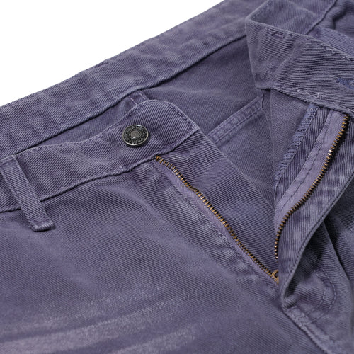 Barrel-Leg Vintage-Washed Denim Pants Ash Purple