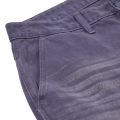 Barrel-Leg Vintage-Washed Denim Pants Ash Purple