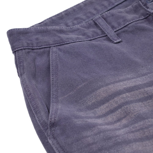 Barrel-Leg Vintage-Washed Denim Pants Ash Purple
