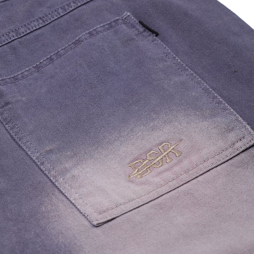 Barrel-Leg Vintage-Washed Denim Pants Ash Purple