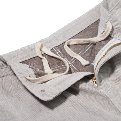Barrel-Leg Logo Patch Pants Brown