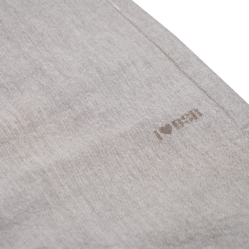 Barrel-Leg Logo Patch Pants Brown