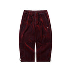 Dsxbs Super Wide Pintuck Wax Real Denim Pants Worn Red Denim