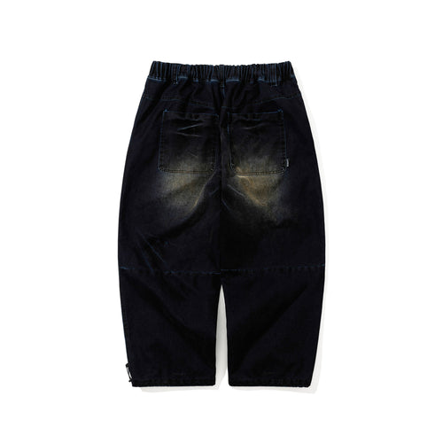 Dsxbs Super Wide Pintuck Wax Real Denim Pants Worn Midnight Denim