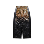 Color-Block Track Pants Floral Mustard