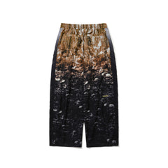 Color-Block Track Pants Floral Mustard
