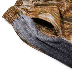 Color-Block Track Pants Floral Mustard