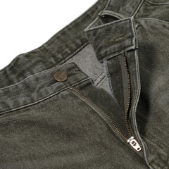 Damaged Denim Shorts Olive
