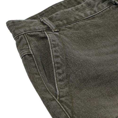 Damaged Denim Shorts Olive