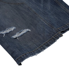 Damaged Denim Shorts Vintage Indigo