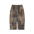 Vertical Applique Super Wide Ventilation Pants Wood Brown