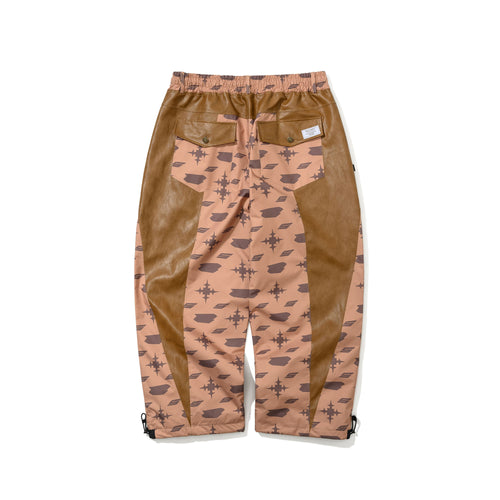 Js Cut Panel Super Wide Ventilation Pants Brown