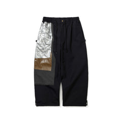 Aged Contrast Super Wide Ventilation Pants Black