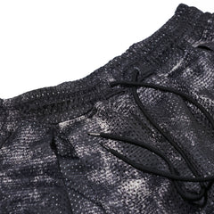 Color-Block Mesh Track Shorts Black