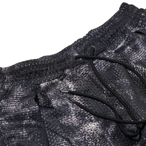 Color-Block Mesh Track Shorts Black