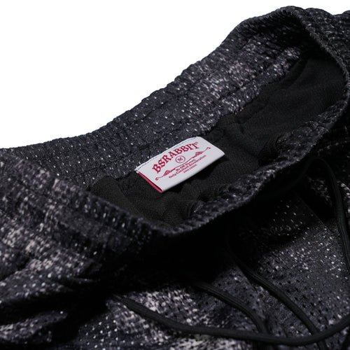 Color-Block Mesh Track Shorts Black
