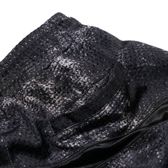 Color-Block Mesh Track Shorts Black