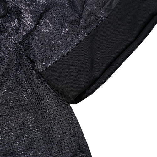 Color-Block Mesh Track Shorts Black