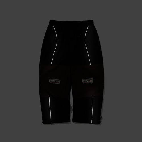 Patched Utility Super Wide Ventilation Pants Black / Dark Brown