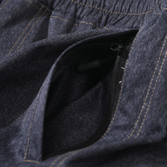 Stitch One Pocket Track Pants Denim Blue