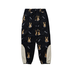 Royal Fleece Jogger Pants Bear Rabbit Black