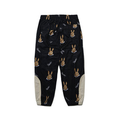 Royal Fleece Jogger Pants Bear Rabbit Black