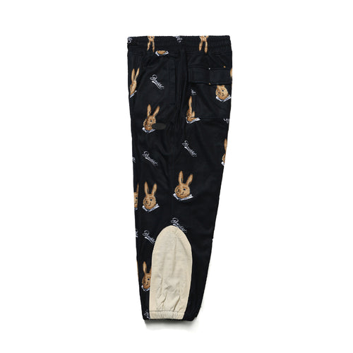 Royal Fleece Jogger Pants Bear Rabbit Black