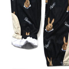 Royal Fleece Jogger Pants Bear Rabbit Black