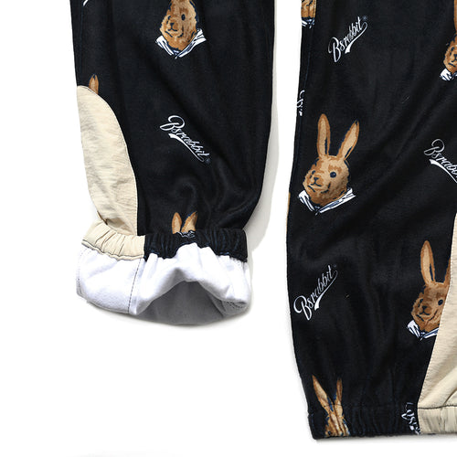 Royal Fleece Jogger Pants Bear Rabbit Black