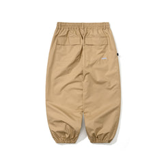 Dual Tone Super Wide Jogger Pants Beige