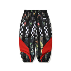 Bsrbt Sporty Super Wide Jogger Pants Checkered Bloom