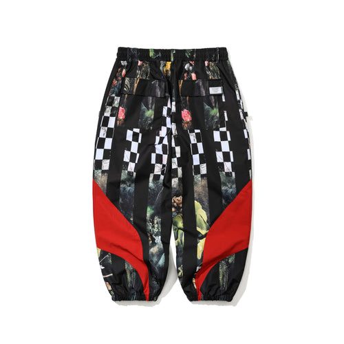 Bsrbt Sporty Super Wide Jogger Pants Checkered Bloom